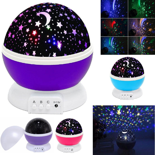 Night Light Star Lamp Starry Sky Projector| Galaxy Projector Starry Sky Rotating LED Night Light| 360° Rotation LED Star Light Lamp Table Night Lamp with 8 Color Lights Projection