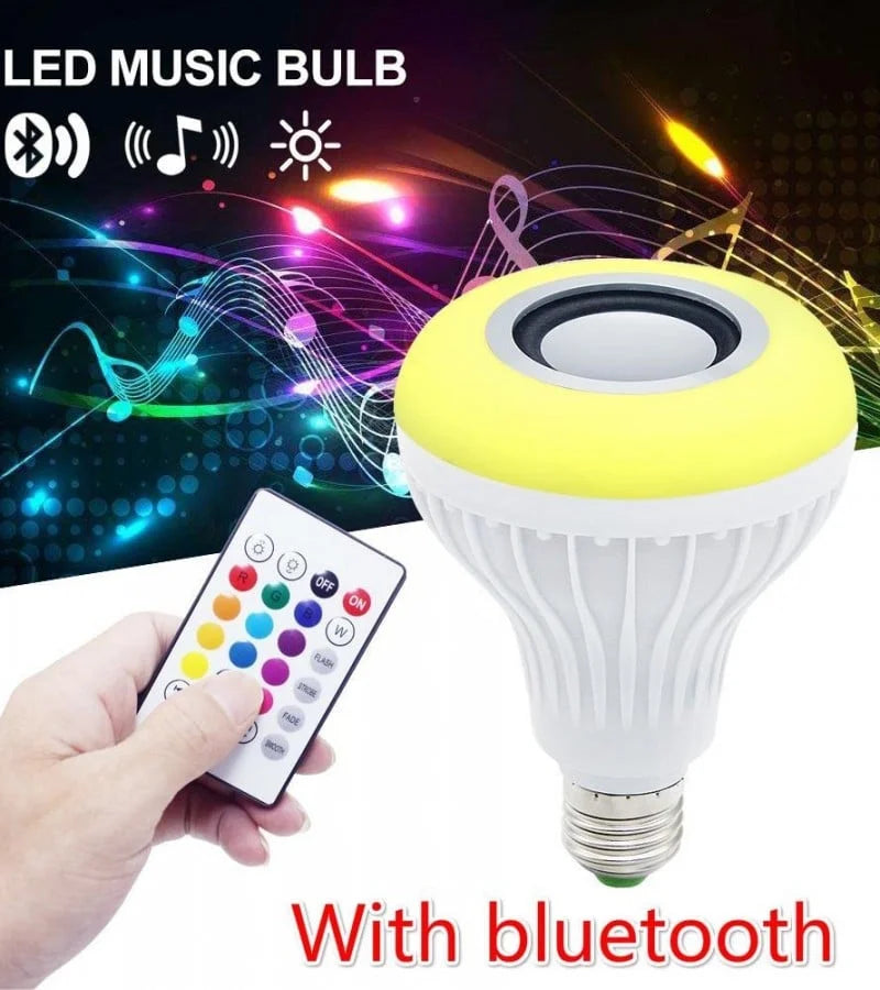 LED 12-Color Smart Light with Bluetooth Speaker