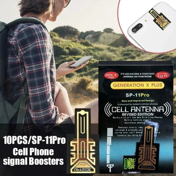 Portable Universal Cell Phone Signal Booster - External Antenna Amplifier with Gold-Plated Circuit Board | Battery-Free Design