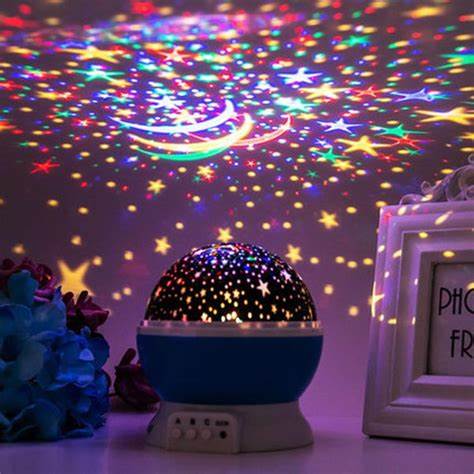Night Light Star Lamp Starry Sky Projector| Galaxy Projector Starry Sky Rotating LED Night Light| 360° Rotation LED Star Light Lamp Table Night Lamp with 8 Color Lights Projection